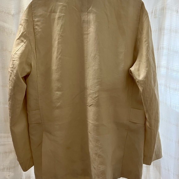 Linen jacket , cream colored, polyurethane coated, designed in France,  men’s m - Picture 9 of 11